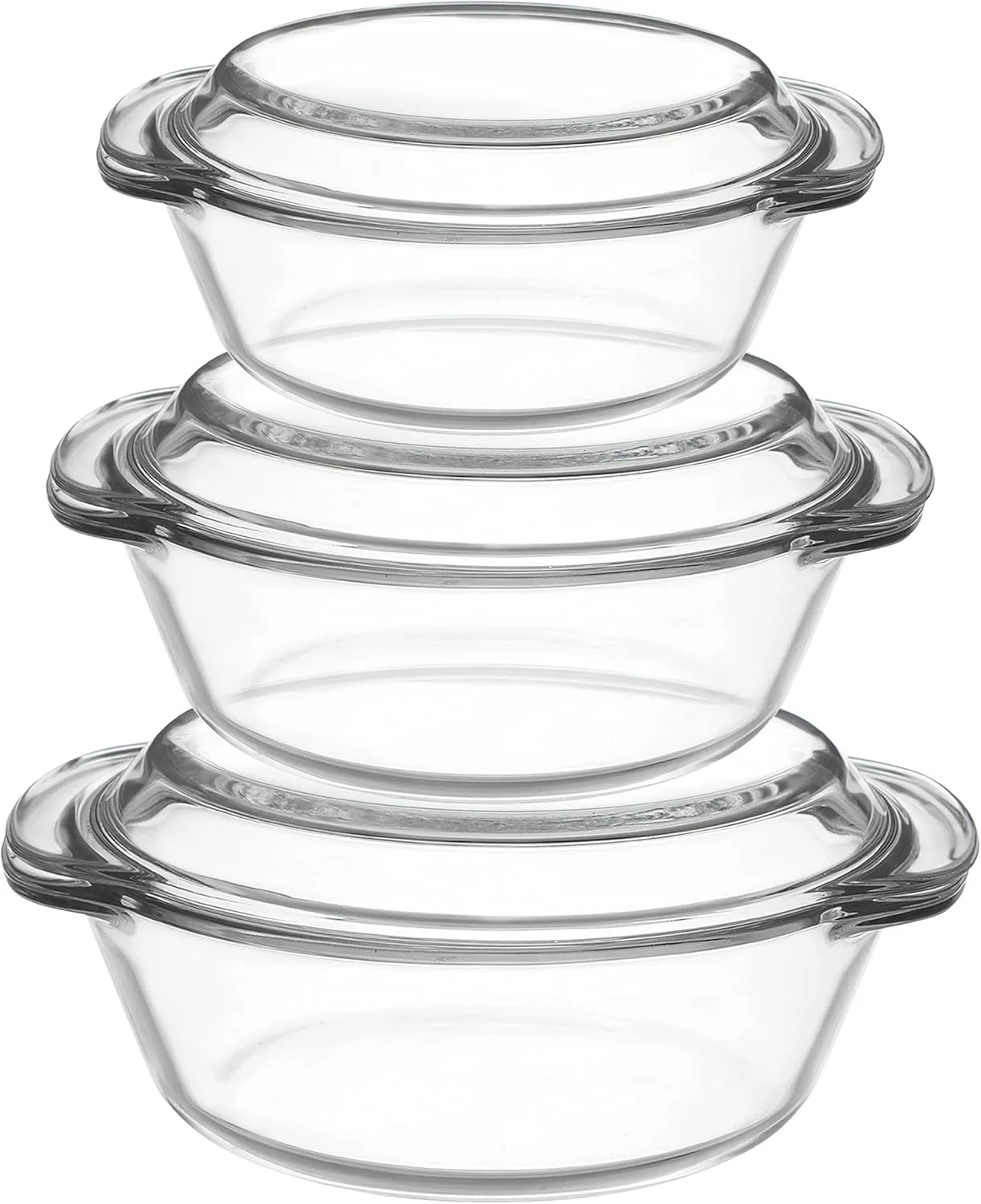 High Borosilicate Glass Casserole with Lid - Image 3