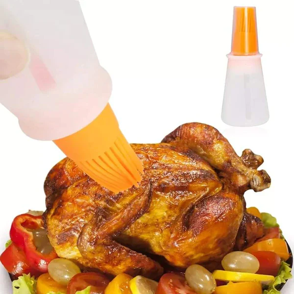 Silicon oil bottle with attached Silicon brush - Image 4