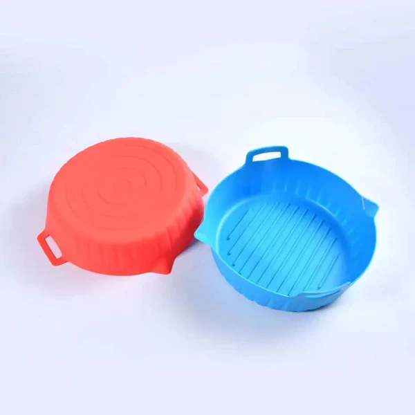 Reusable Silicone Air Fryer Mats Non Stick Round Liners for Easy Cleaning - Image 3