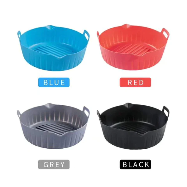 Reusable Silicone Air Fryer Mats Non Stick Round Liners for Easy Cleaning - Image 4