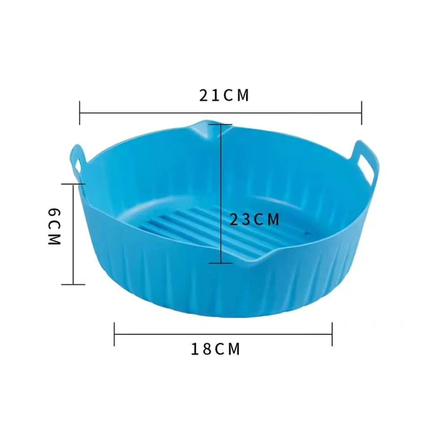 Reusable Silicone Air Fryer Mats Non Stick Round Liners for Easy Cleaning - Image 5
