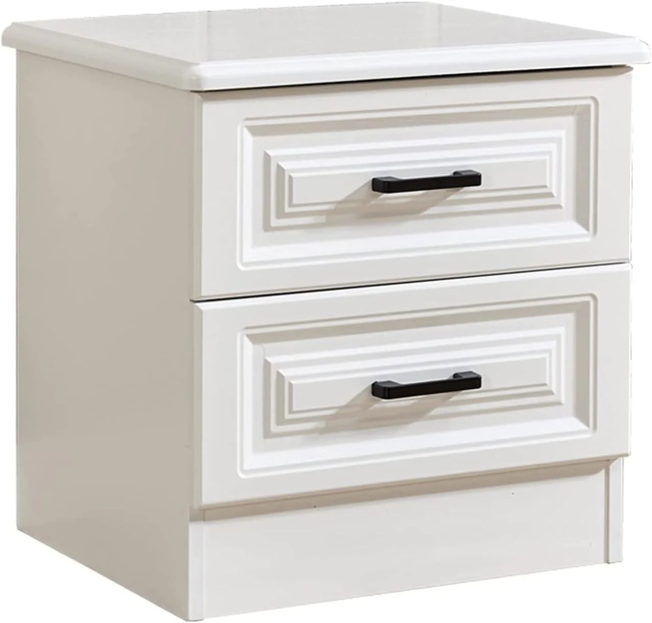 Simplicity Wooden Bedside Table with 2 Drawers, Multifunctional Bedside Table - Image 3