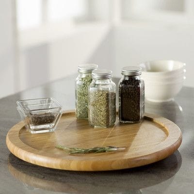Single layer Bamboo rotating spice rack/Lazy Susan - Image 3