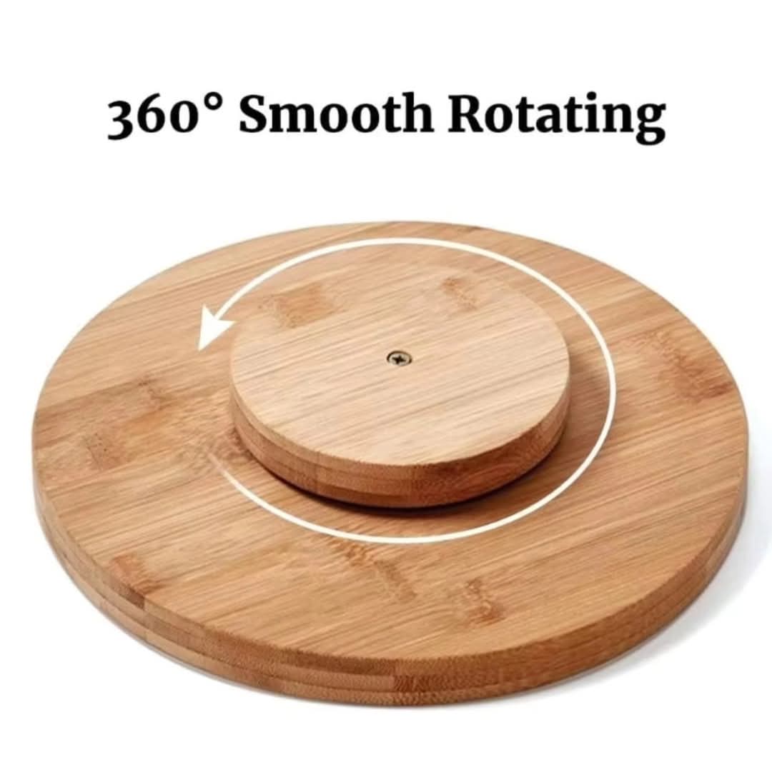 Single layer Bamboo rotating spice rack/Lazy Susan - Image 6