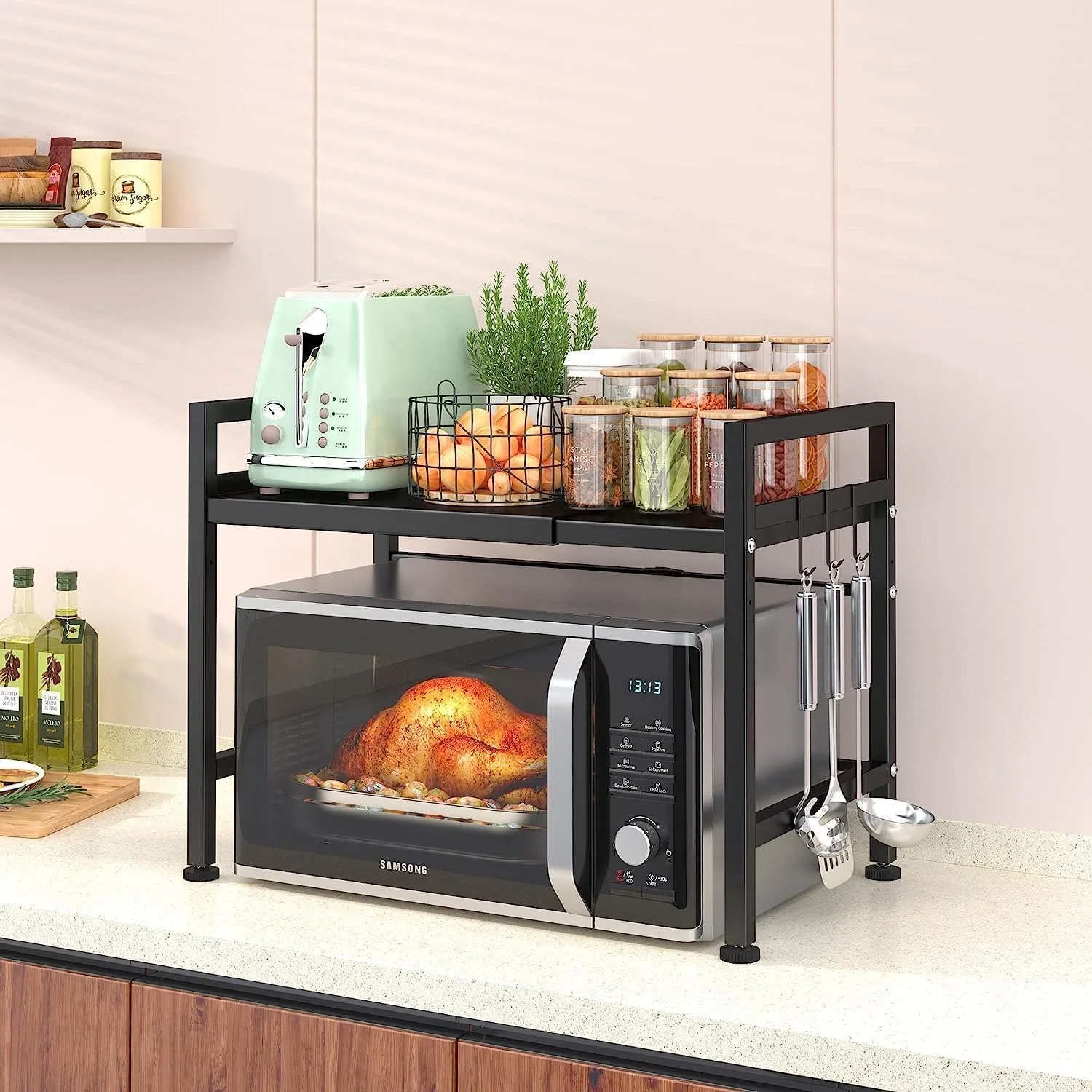 Single Layer Microwave Stand - Image 2