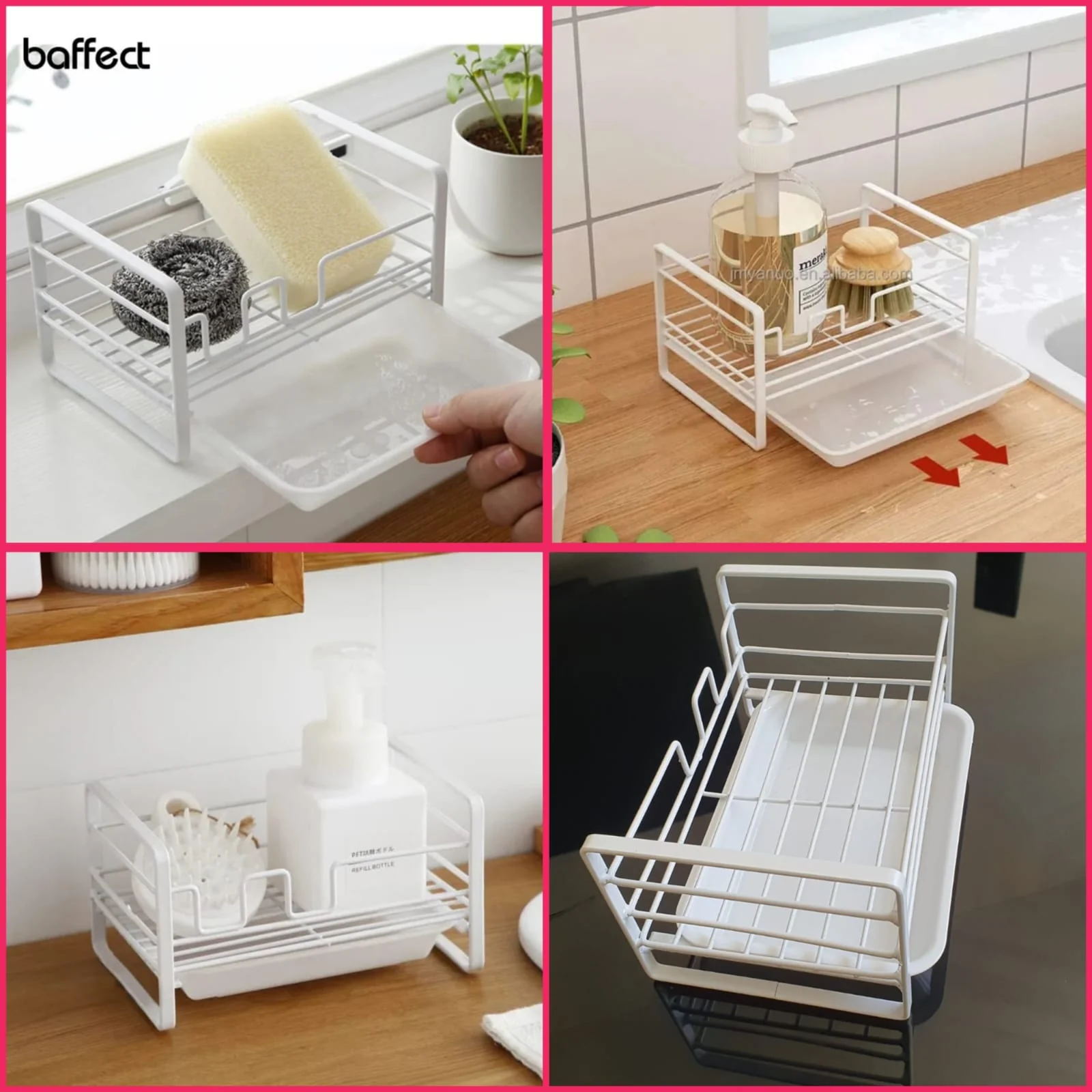 Sink Caddy with Water Draining Tray - Image 3