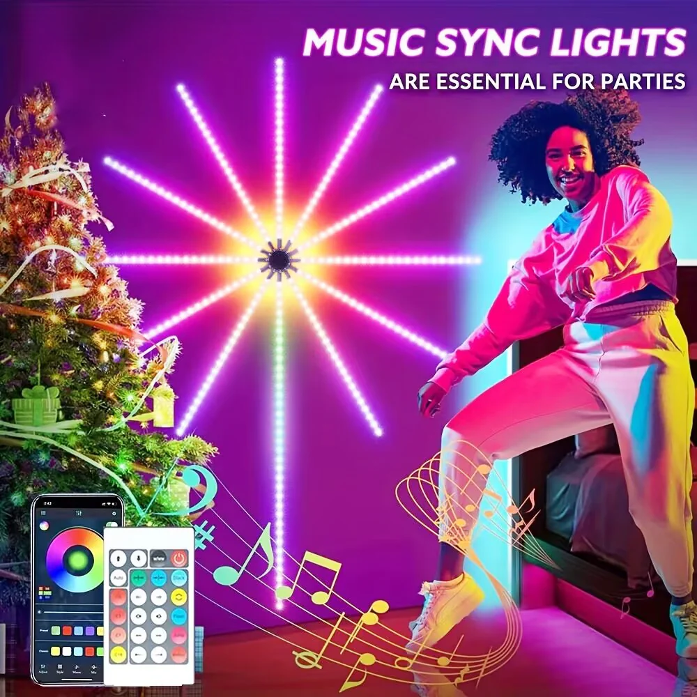 Smart Control IC LED 5V RGB Fireworks Light With Remote Control - Image 3