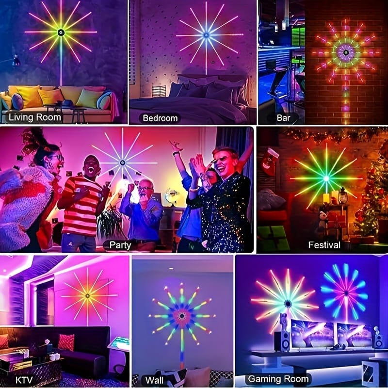 Smart Control IC LED 5V RGB Fireworks Light With Remote Control - Image 4