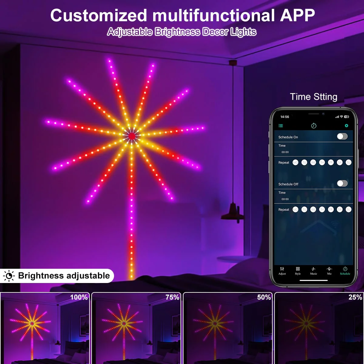 Smart Control IC LED 5V RGB Fireworks Light With Remote Control - Image 5