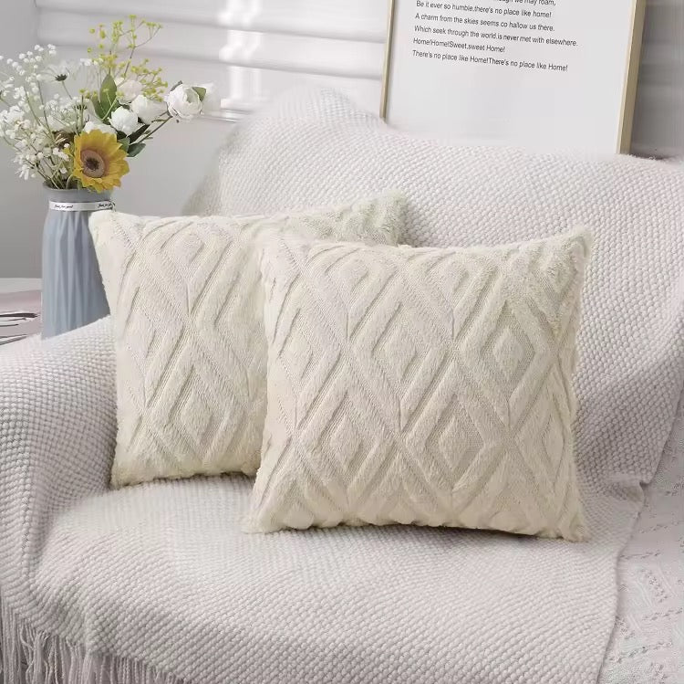 Soft Plush Velvet Pillow Covers, Large Rhombus Pattern, Bedroom Decor, Living Room Decor - Image 4