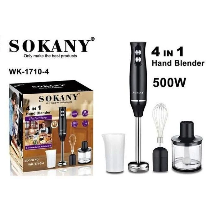 Sokany 4-in-1 Multifunction Hand Blender, Food Processor, Egg Beater Mixer - Image 4