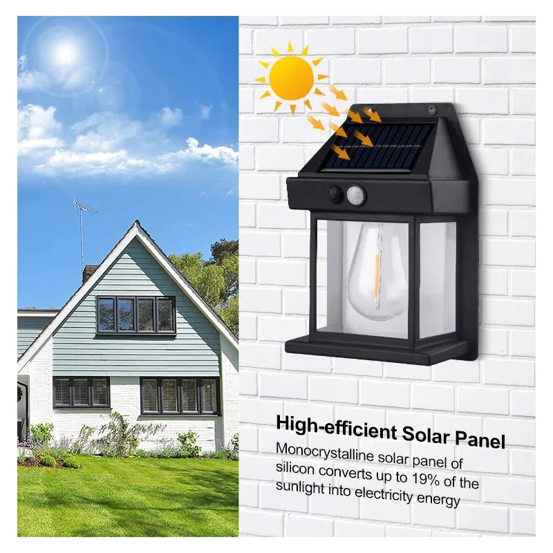 Solar Motion Sensor Led Retro Wall Outdoor Light Garden Lamp Outdoor Led Solar Security Light For Garden - Image 11
