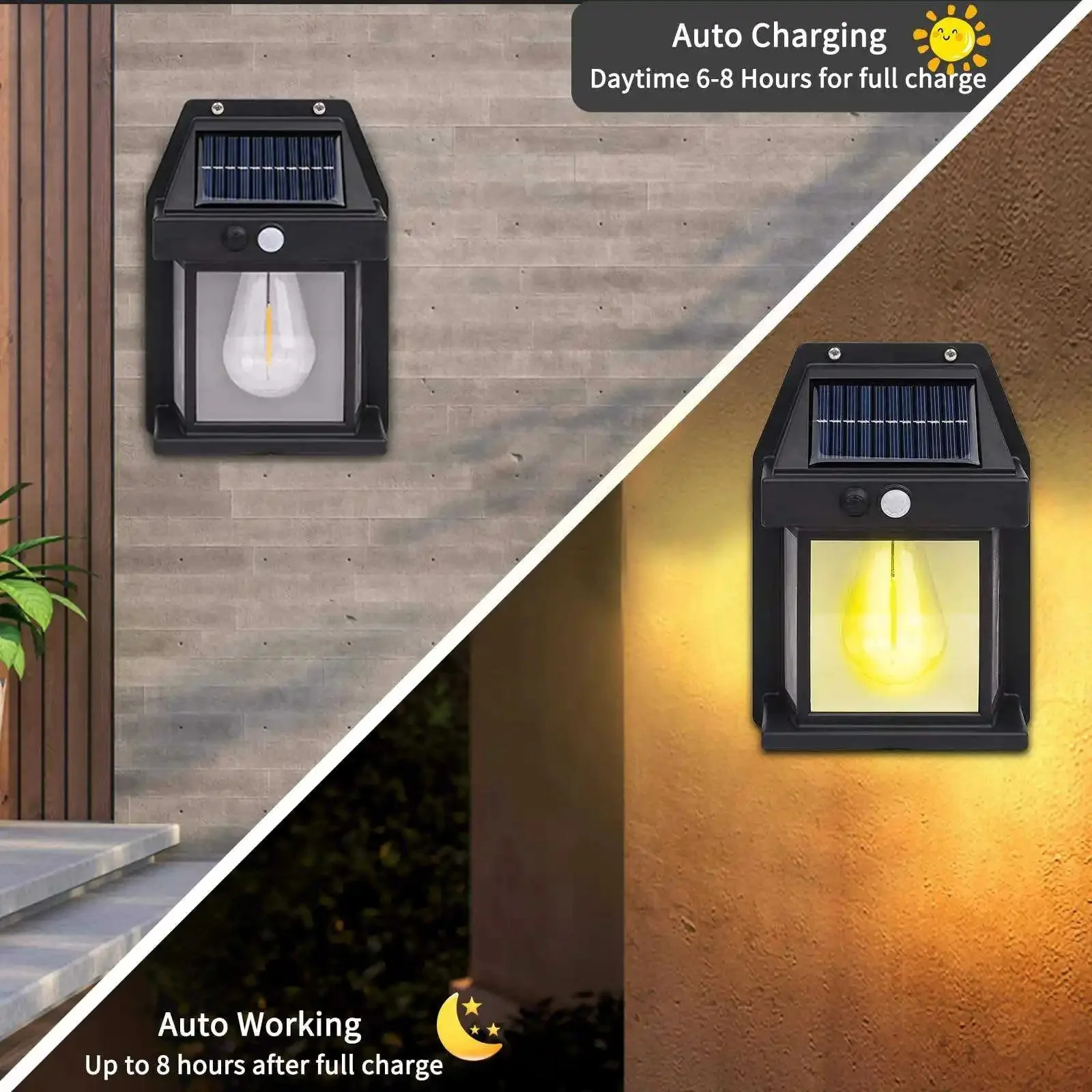 Solar Motion Sensor Led Retro Wall Outdoor Light Garden Lamp Outdoor Led Solar Security Light For Garden - Image 6