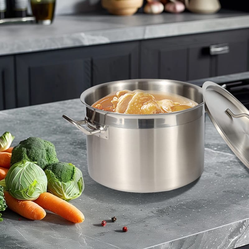 SoulChef Pure Stainless Steel Cookware Casserole with Lid - Image 4