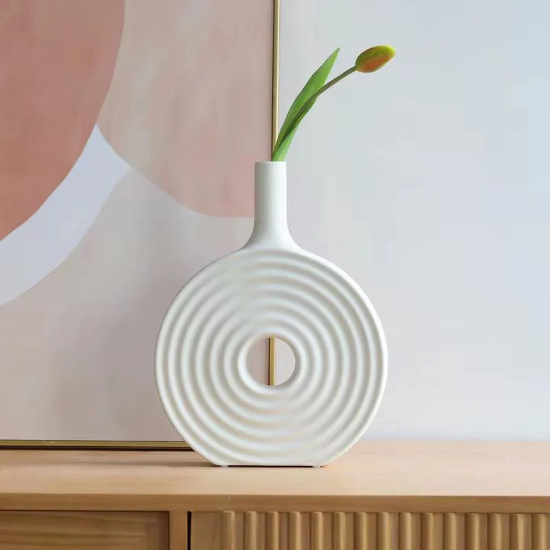 Spiral Donut Design Creative Decorative Vase - Image 2