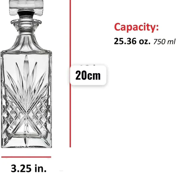 Square Beverage Decanter - Image 3