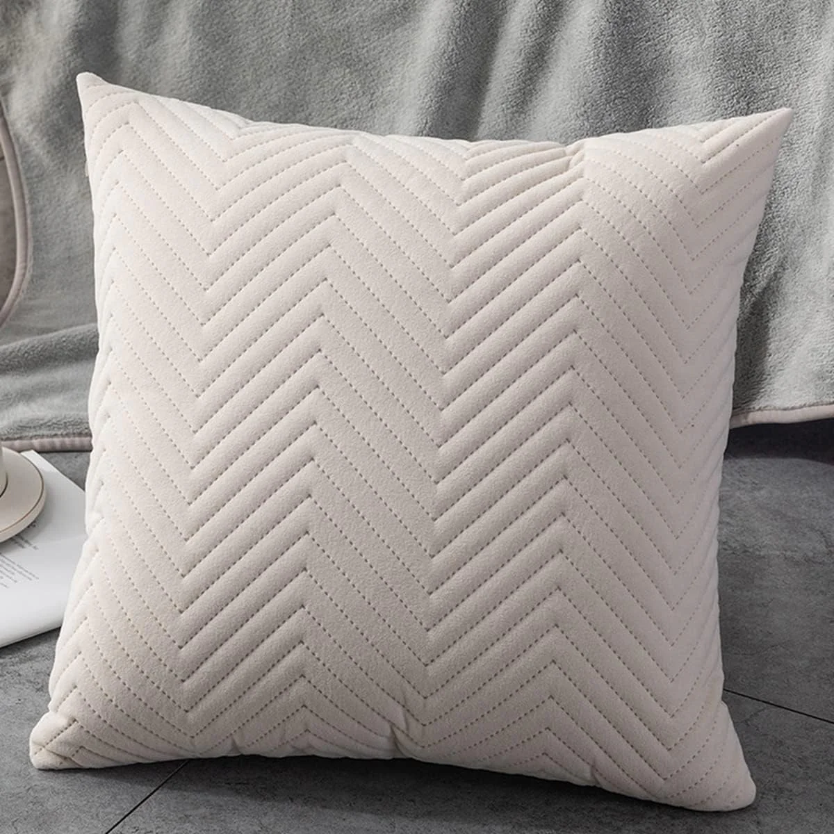 18x18 Velvet Throw Pillow Covers | Soft Decorative Cushion Covers - Image 3