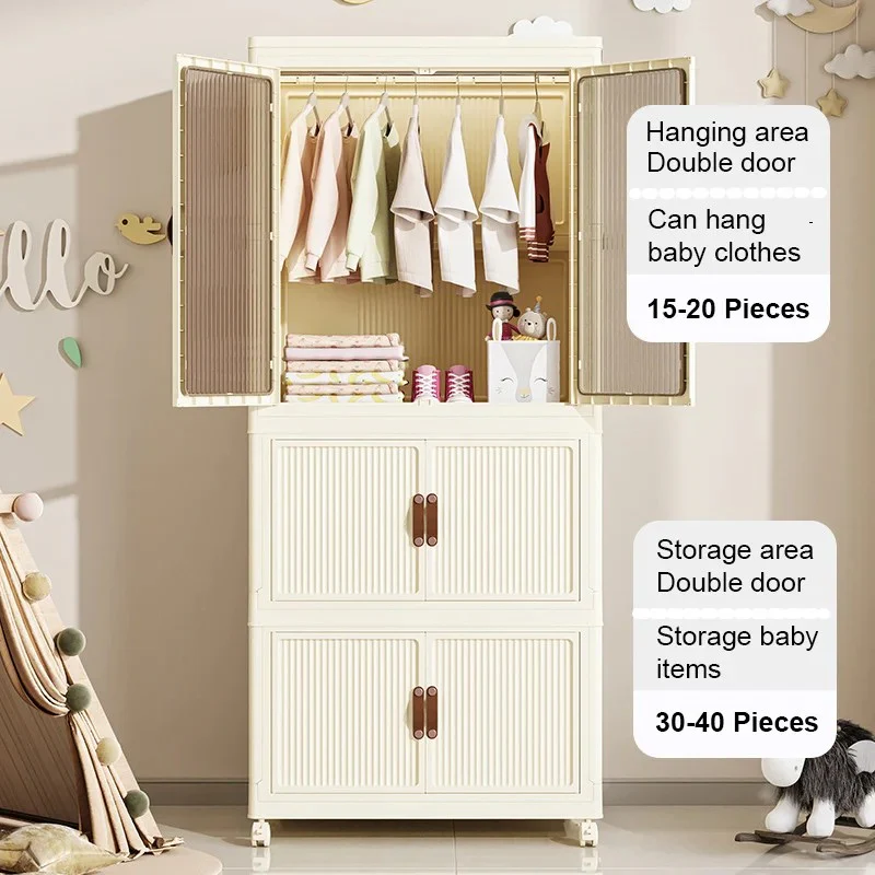 Stackable 3 Level plastic Portable Wardrobe/Closet - Image 3
