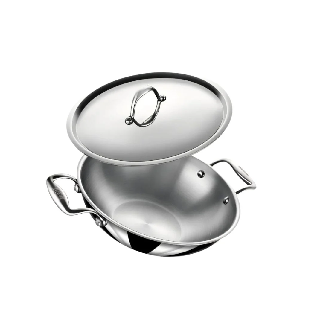 Stahl Stainless Steel Pot Triply Biryani Handi Cookware with Glass Deep 3-Layer Cooking Pot | Gas & Induction Compatible, Oven-Safe | Perfect for Pilau, Rice, Stews & Family Meals - Image 3
