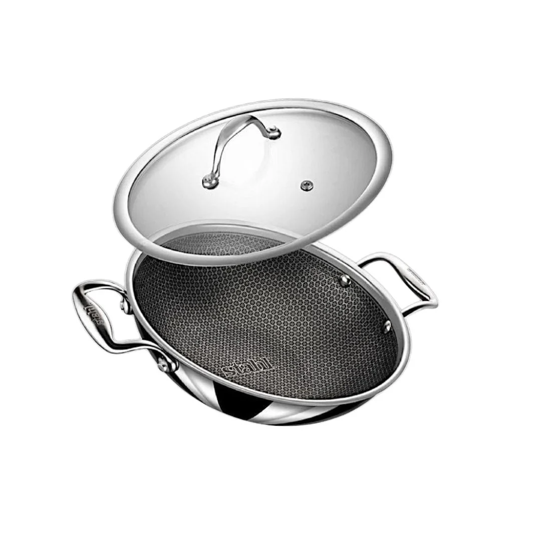 Stahl Stainless Steel Pot Triply Biryani Handi Cookware with Glass Deep 3-Layer Cooking Pot | Gas & Induction Compatible, Oven-Safe | Perfect for Pilau, Rice, Stews & Family Meals - Image 4