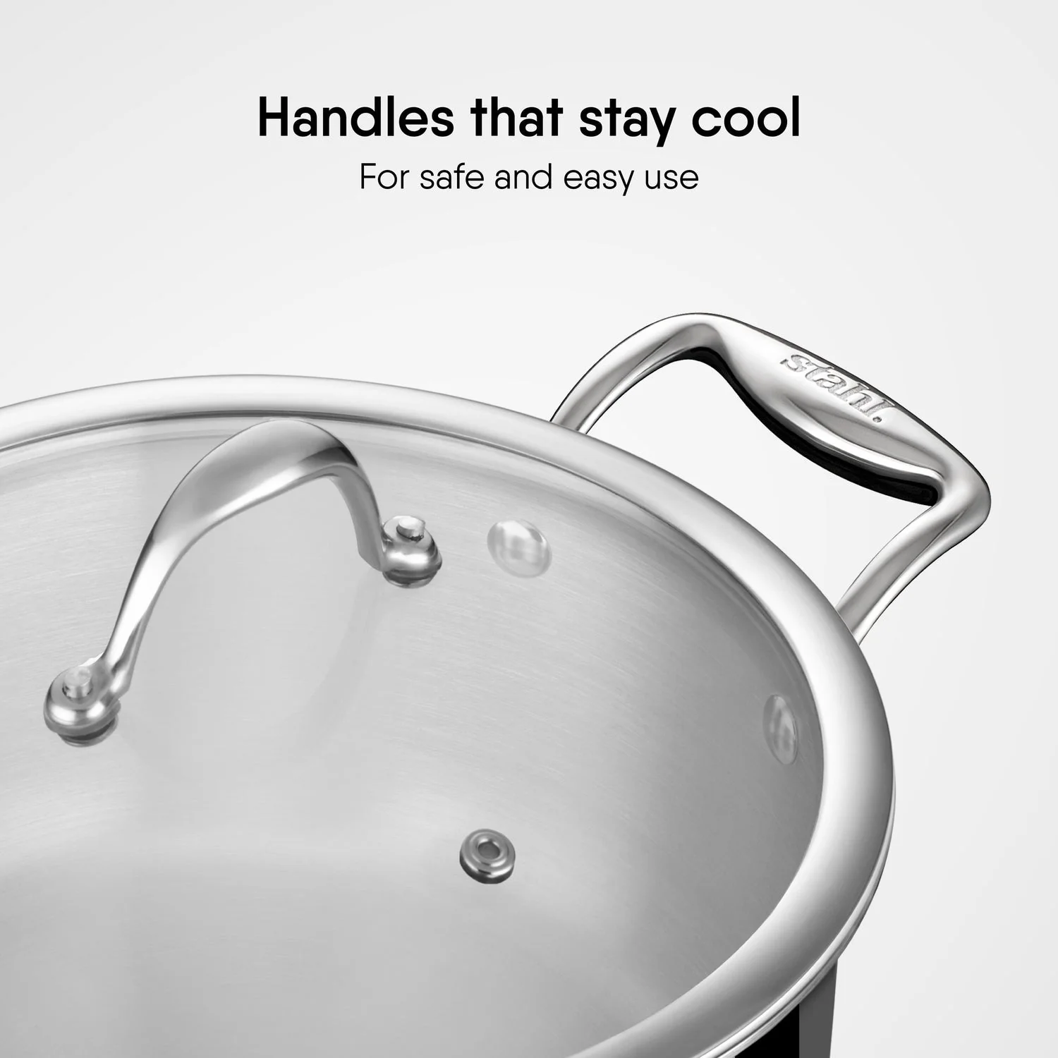 Stahl Stainless Steel Sauce Pot / Casserole Triply Artisan Series | Induction Ready - Image 4