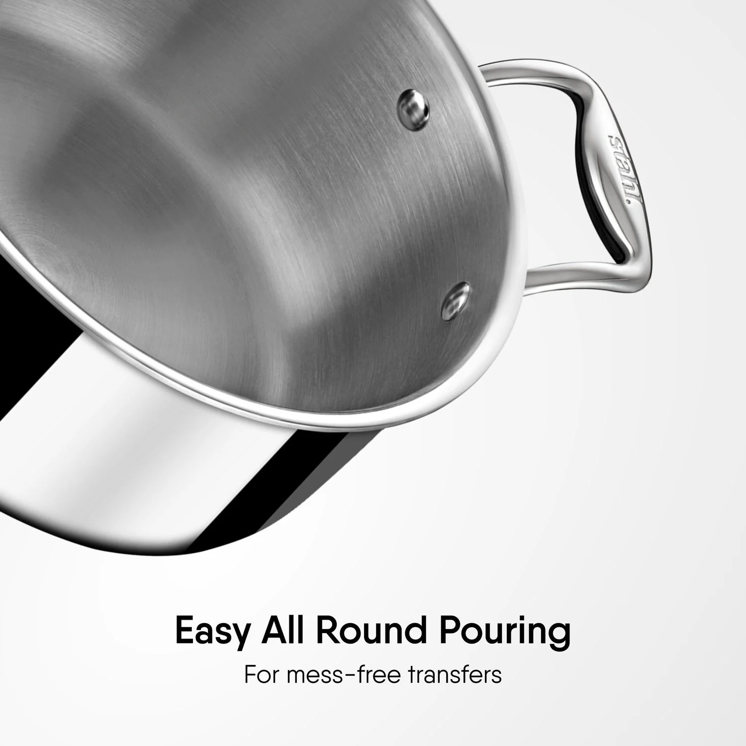 Stahl Stainless Steel Sauce Pot / Casserole Triply Artisan Series | Induction Ready - Image 5