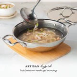 Stahl Triply Stainless Steel Wok-Style Deep Frying Pan | Artisan Hybrid Series - Image 3