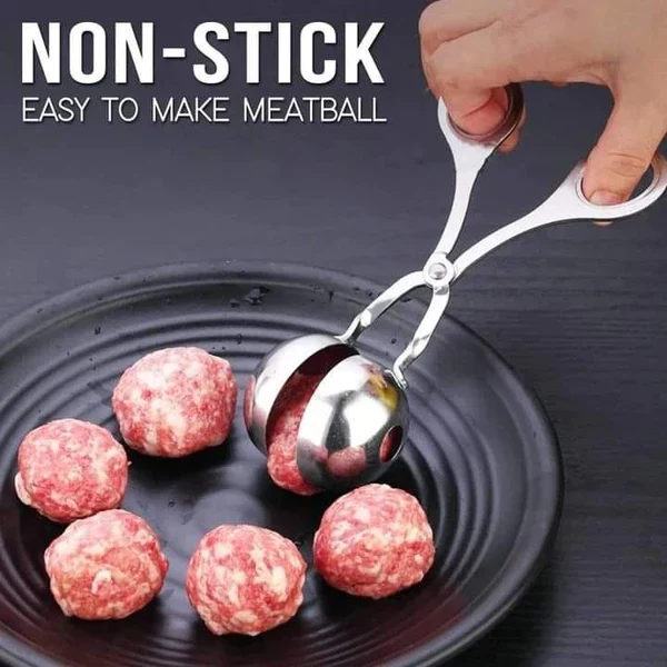 Stainless Steel Meatball Maker & Meat Ball Shaper Tool – 18cm Kitchen Scoop - Image 2
