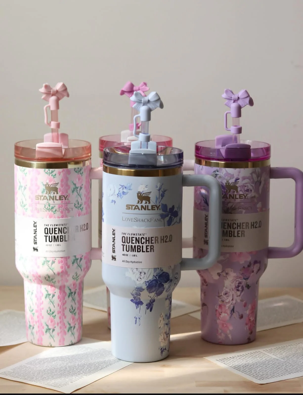 Stanley x LoveShackFancy Tumbler – 1.2L Floral Vacuum-Insulated Mug with Straw Lid - Image 2