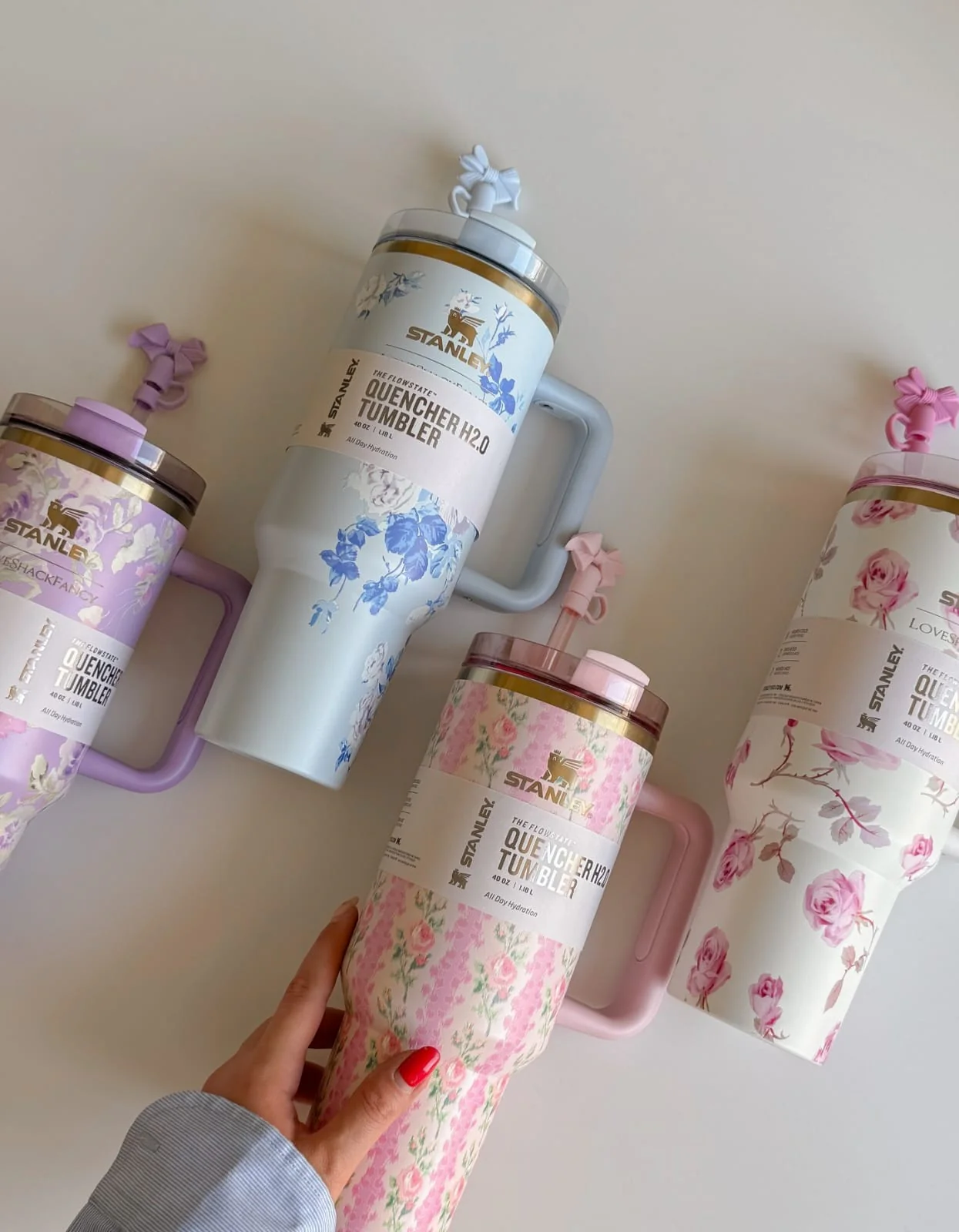Stanley x LoveShackFancy Tumbler – 1.2L Floral Vacuum-Insulated Mug with Straw Lid - Image 7