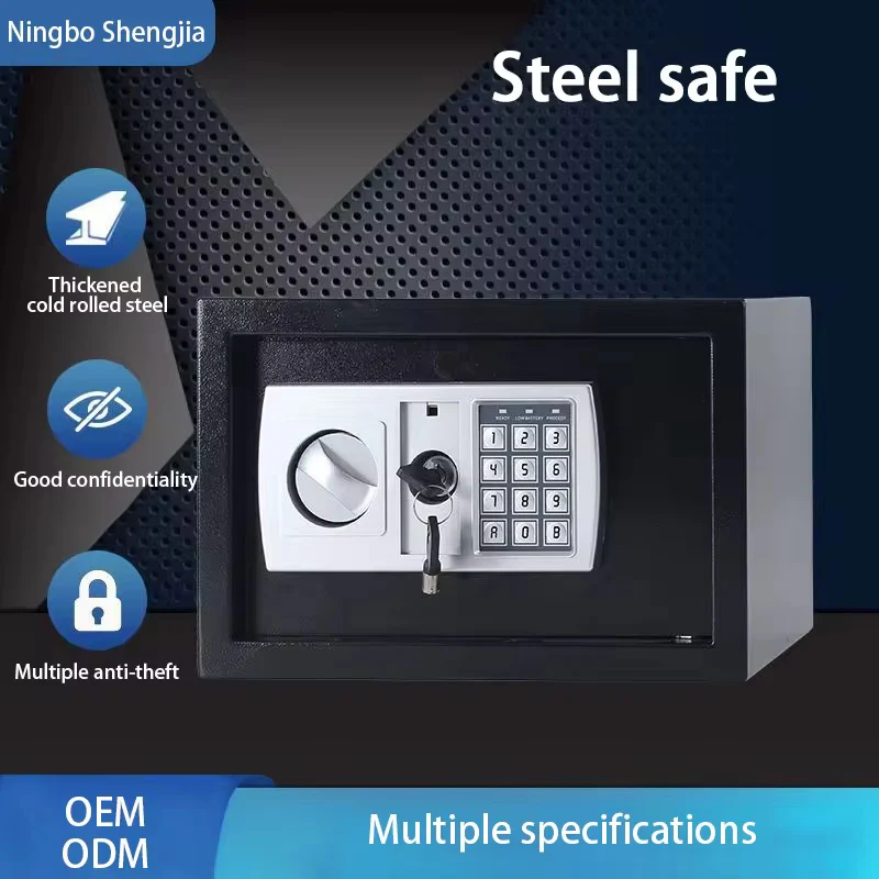 Steel Safe Deposit Box Household & Office Mini Safe with Mechanical Lock, Mountable - Image 4