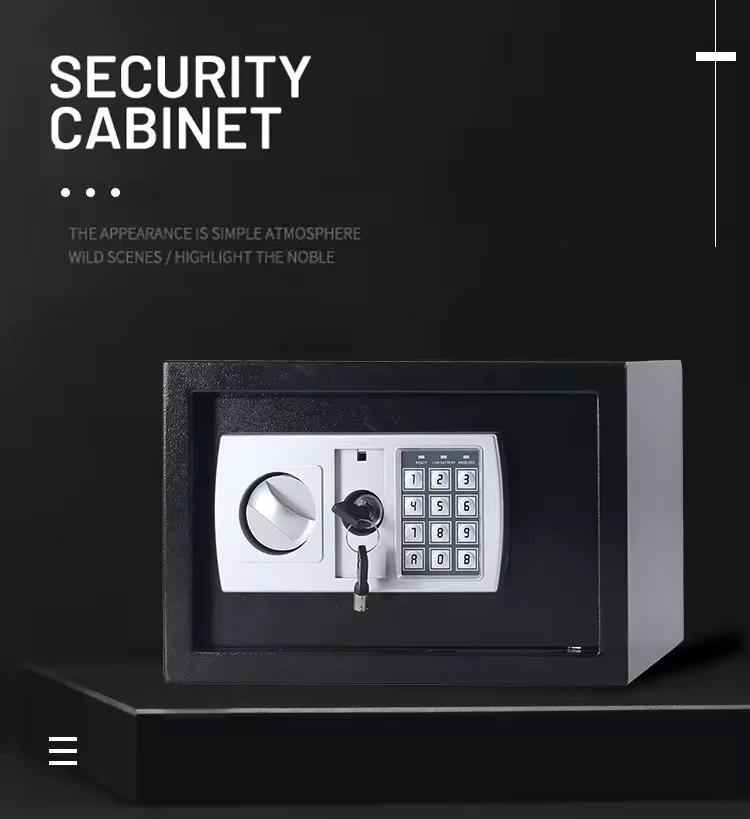 Steel Safe Deposit Box Household & Office Mini Safe with Mechanical Lock, Mountable - Image 5