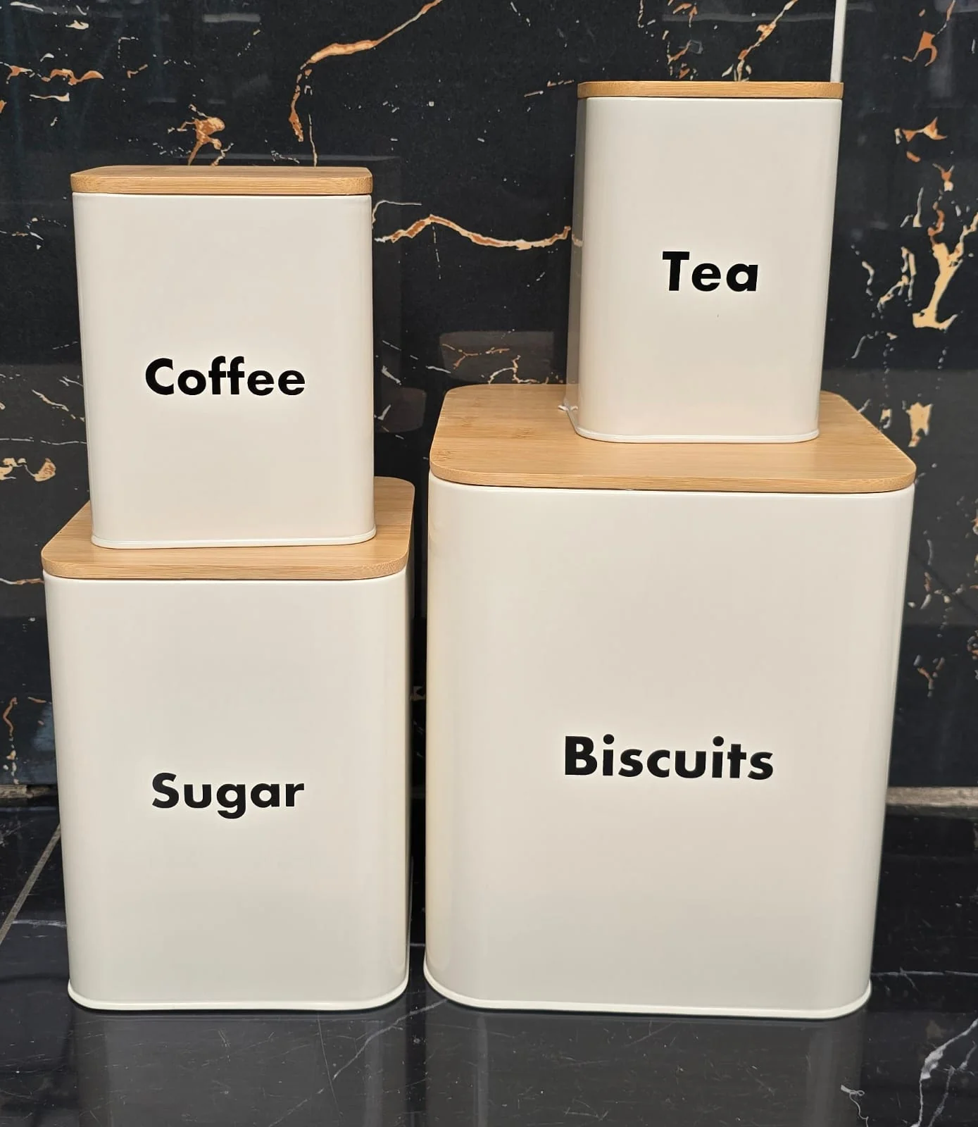 Storage Jars Set with Bamboo Lid - Image 2