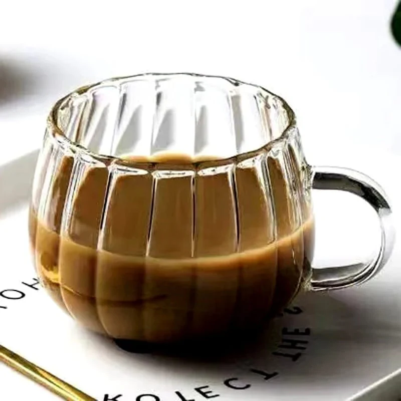 Stripped Pumpkin Bhape Borosilicate Cups 2PCS - Image 4