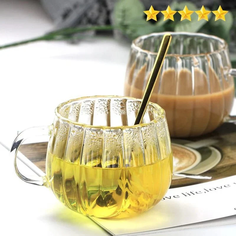 Stripped Pumpkin Bhape Borosilicate Cups 2PCS - Image 5