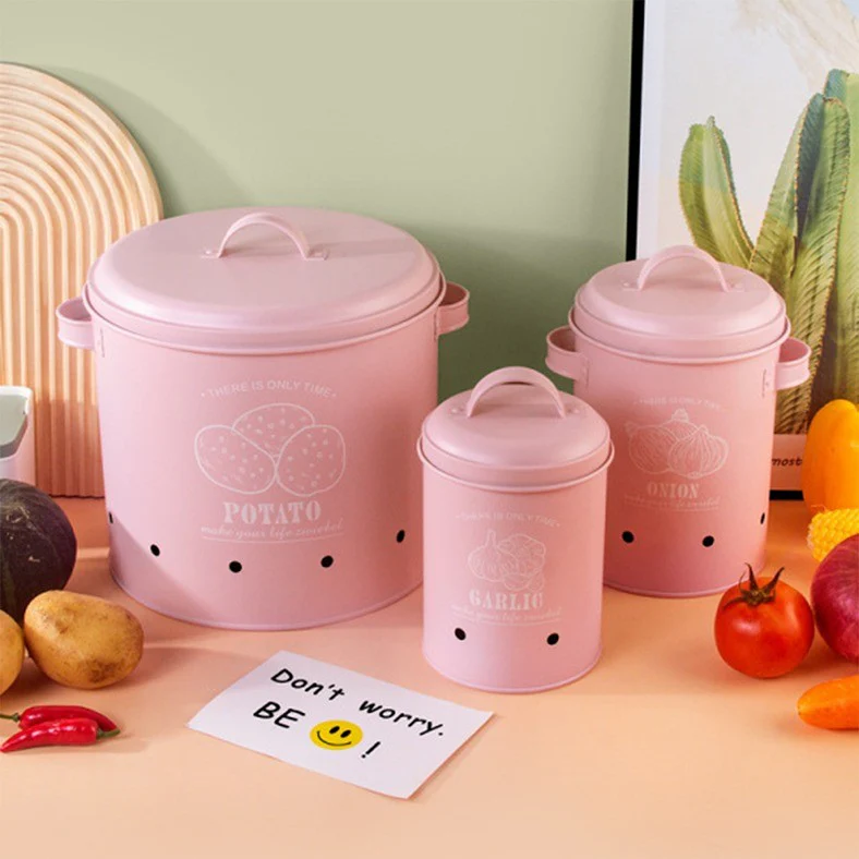 TDT-01 3pc Potato, onion, garlic 3in1 perforated storage bins - Image 2