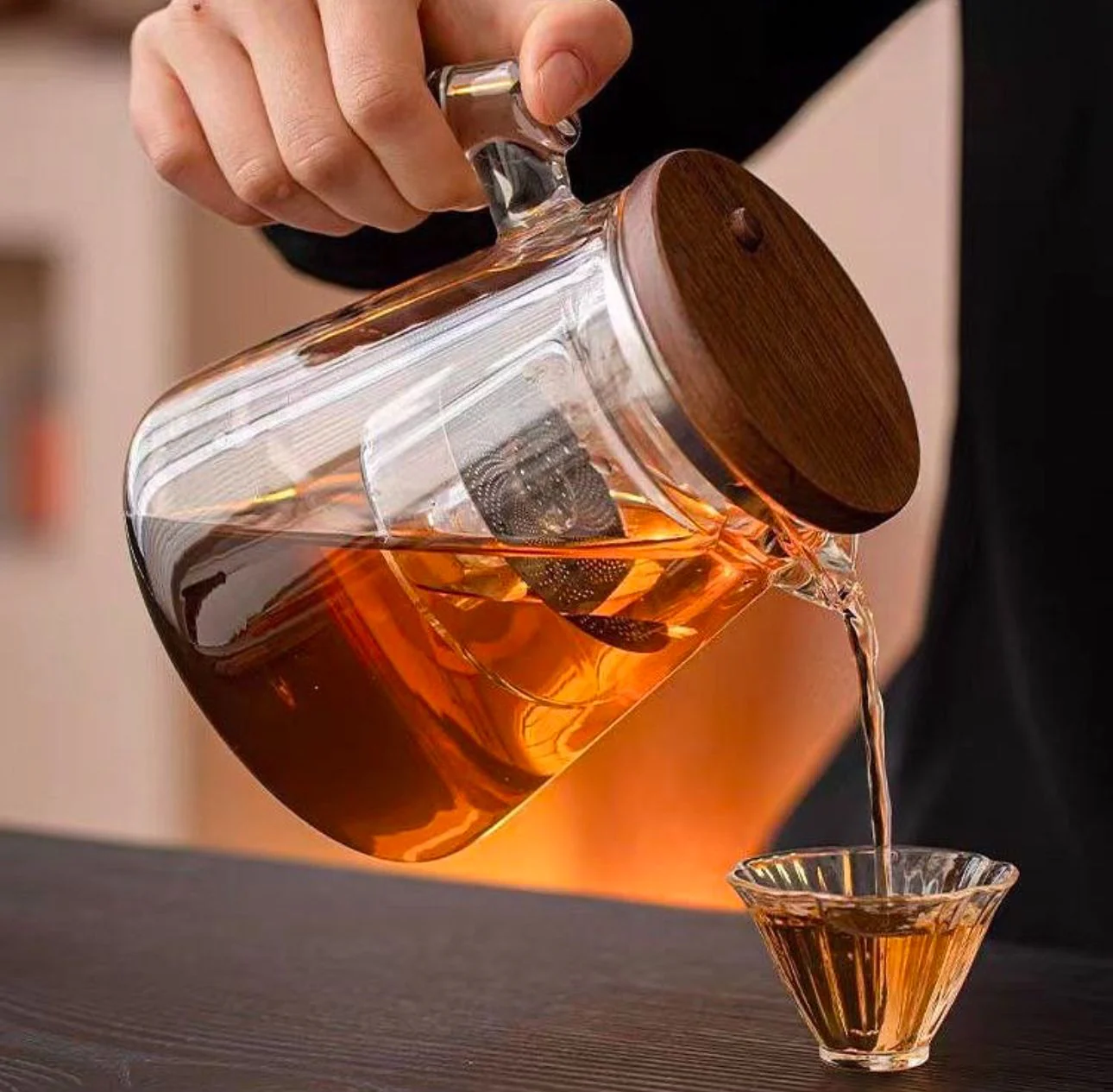 Tea Set,Tea Infuser For Loose Leaf Tea,Tea Sets For Adults,Kettle Teapot,Tea Steeper For Loose Tea,Tea Maker,Glass Tea Kettle,Tea Pitcher,Glass,Tea infuser Teapot - Image 6