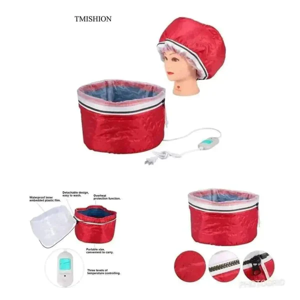 Thermal Steaming Cap – Heat Therapy Hair Treatment Cap for Natural Hair, Scalp Care & Moisture Lock Reusable, Adjustable & Salon-Quality - Image 3