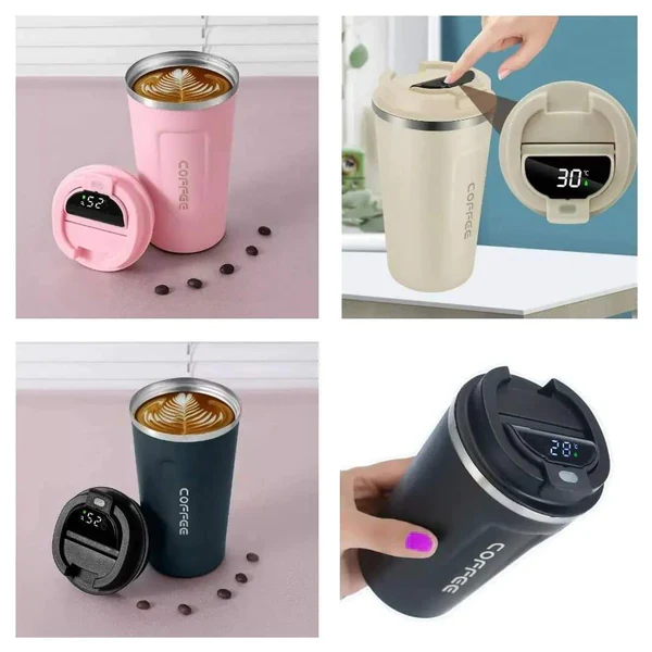 Thermos Coffee Travel Mugs with Temperature display vacuum flask - Image 3