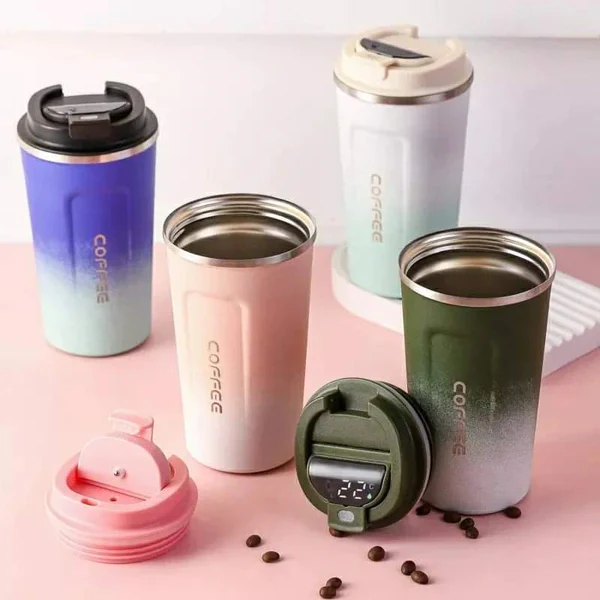 Thermos Coffee Travel Mugs with Temperature display vacuum flask - Image 4