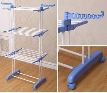 Three layer  laundry drying rack with hanger. - Image 3