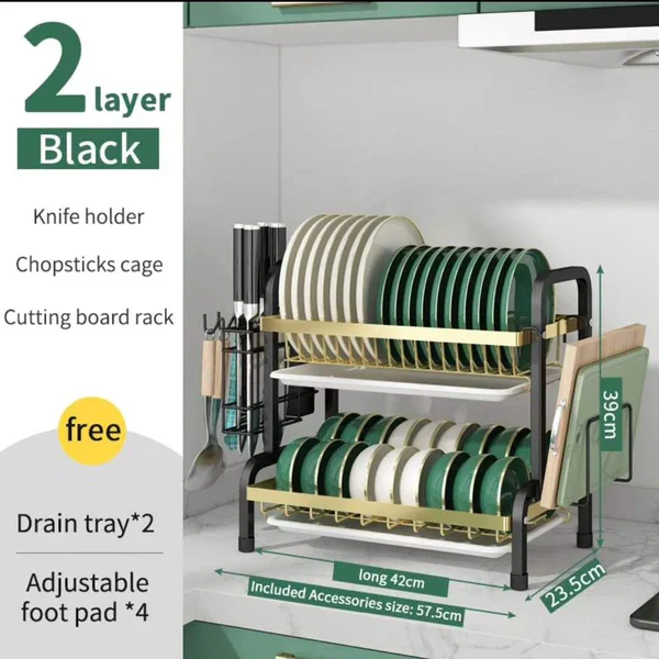 Three layers Rust Free Dish Rack - Image 3