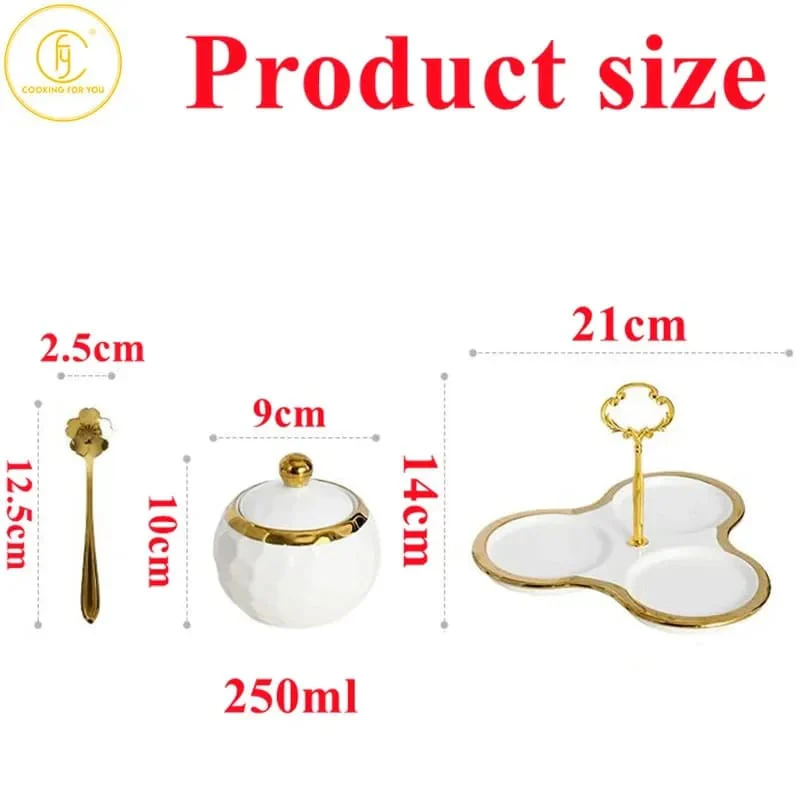 Three-piece Suit Sugar TRIANGLE SHAPE condiments set - Image 3