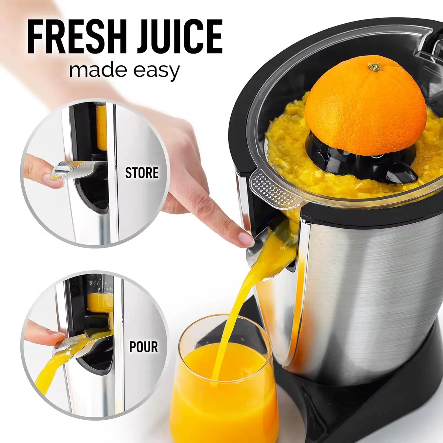 TLAC Citrus Juicer with Powerful Motor – Manual Lemon & Orange Squeezer with Soft Grip Handle – Easy-Clean Juice Press for Home, Café, Hotel | Buy in Keny - Image 4