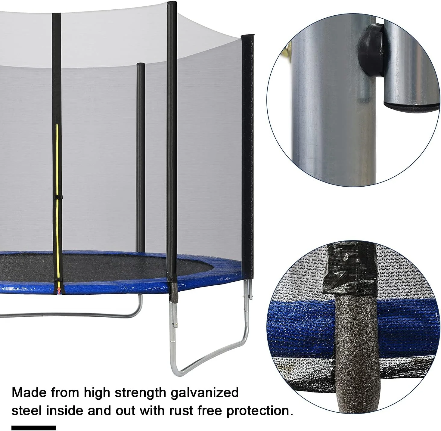 Trampoline 6FT Kids Trampoline with Safety Enclosure with Netting and Ladder Edge Cover Jumping Mat - Image 3