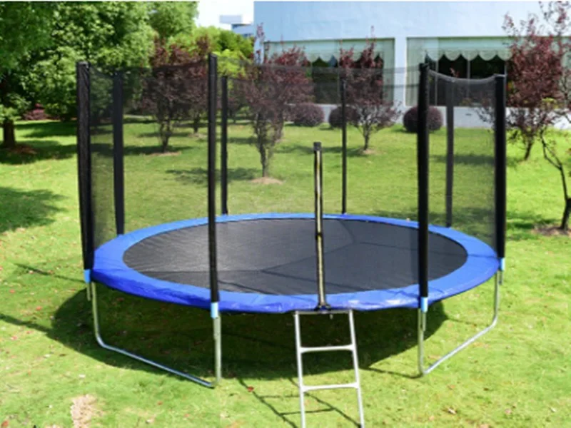 Trampoline Kids Bouncing Castle with Safety Enclosure with Netting and Ladder Edge Cover Jumping Mat - Image 6