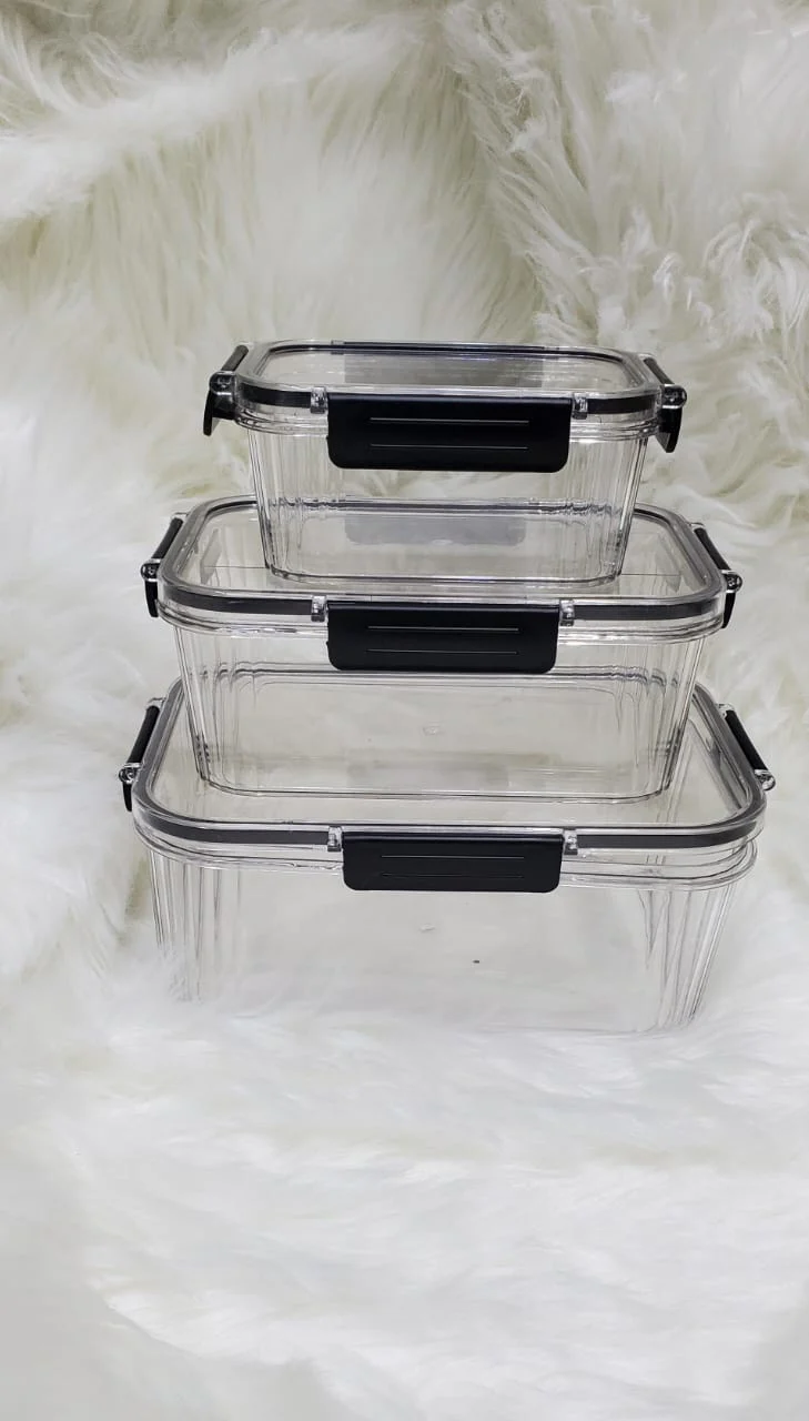 Multigrain Airtight Pantry Boxes Clear Food Storage Containers for Kitchen - Image 4