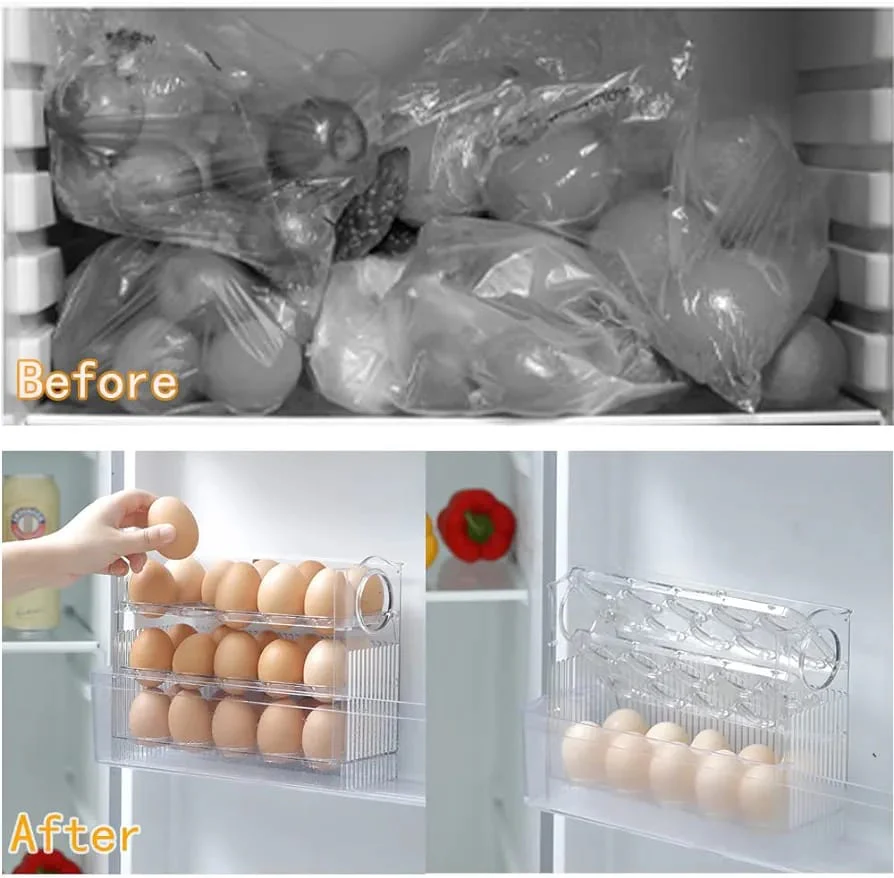 Transparent  Flip Egg Box Organizer - Image 4