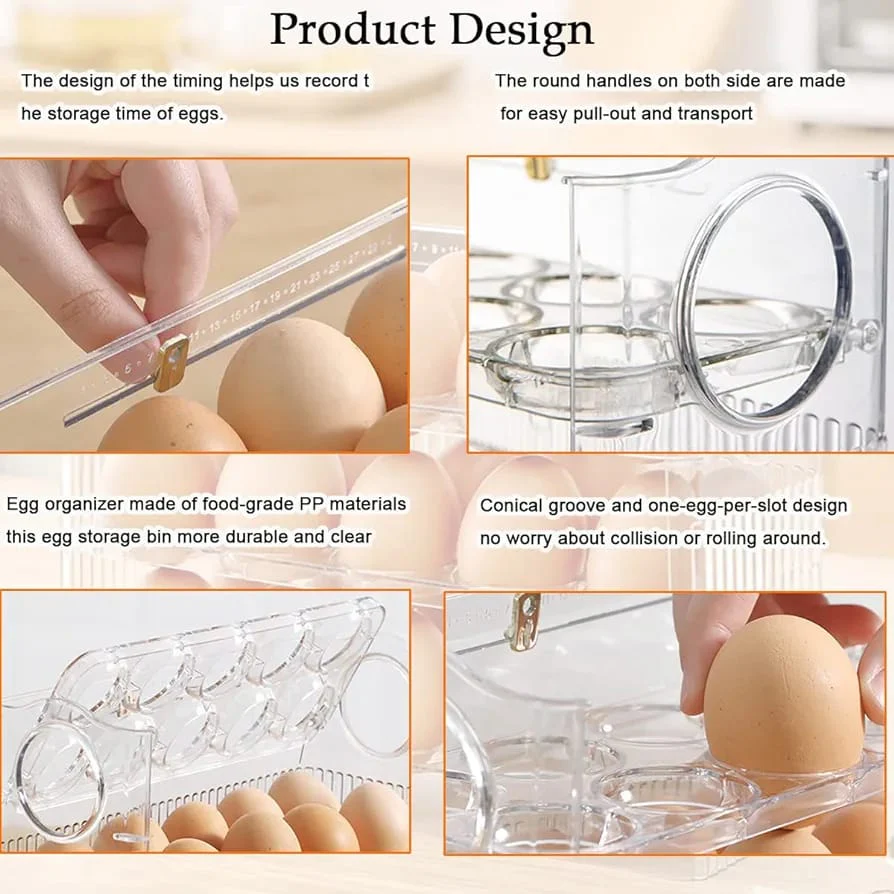 Transparent  Flip Egg Box Organizer - Image 5