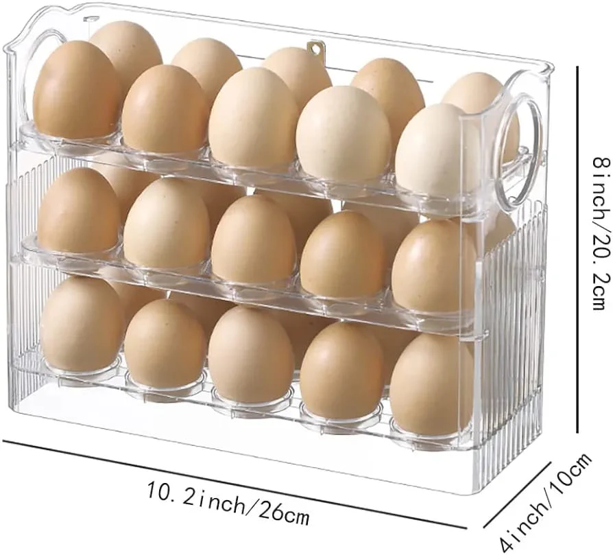 Transparent  Flip Egg Box Organizer - Image 6